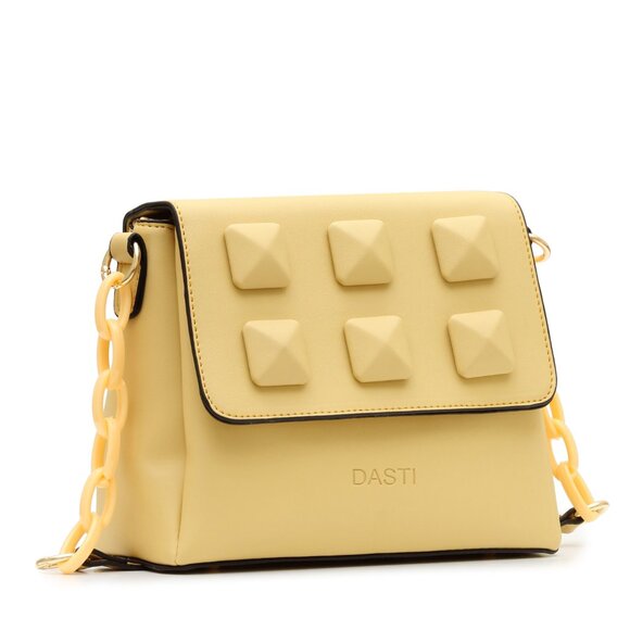 DASTI Studded Crossbody Handbag Yellow – Medium Size Purse + Black Option - Picture 6 of 9